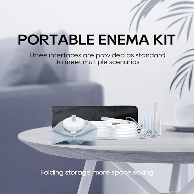 Collapsible Silicone Enema Bag Bottle Kit