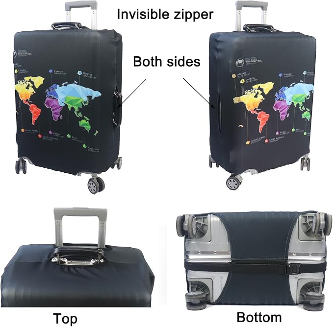 MosaiRudo Thicker Luggage Cover Elastic Suitcase Cover Protector Fits 18-32