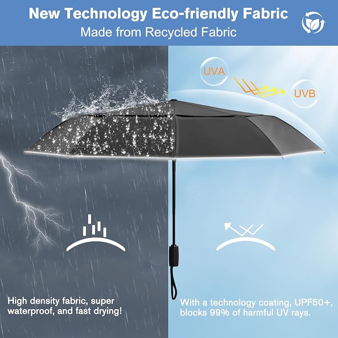 G4Free 42 Inch Eco Windproof Folding Umbrella