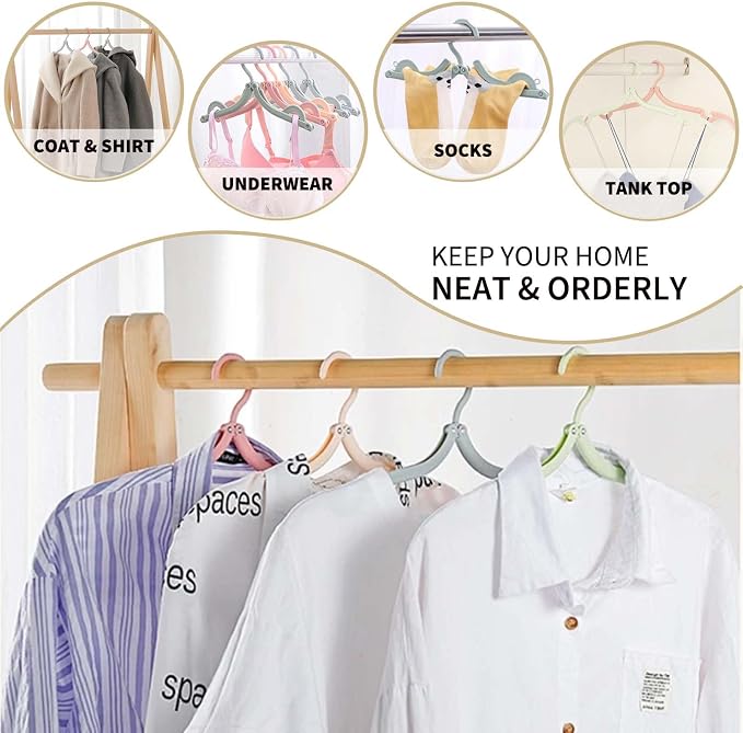20 Pcs Foldable Travel Hangers