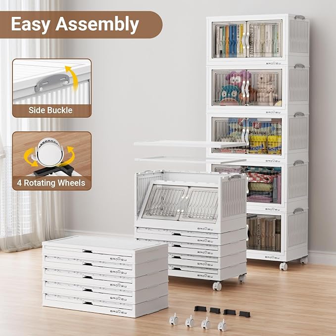 BROVIEW 300Qt Stackable Storage Bins
