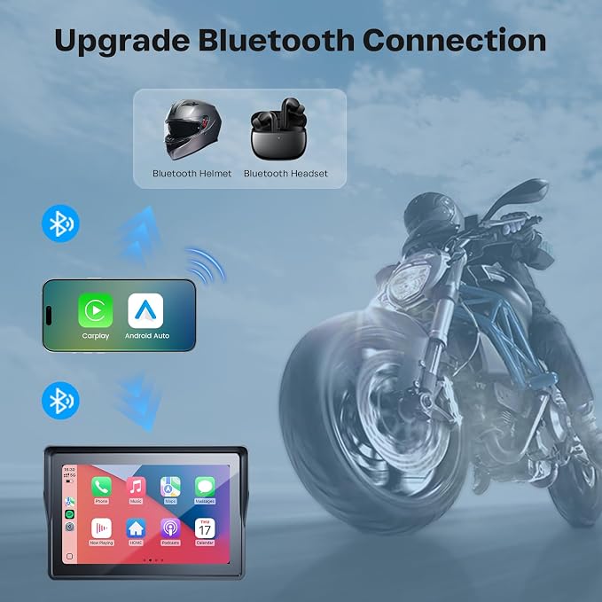 WonVon 5 Inch Motorcycle Carplay GPS Navigation System