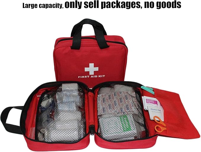 AOUTACC Nylon First Aid Empty Kit, Compact Waterproof and Lightweight First Aid