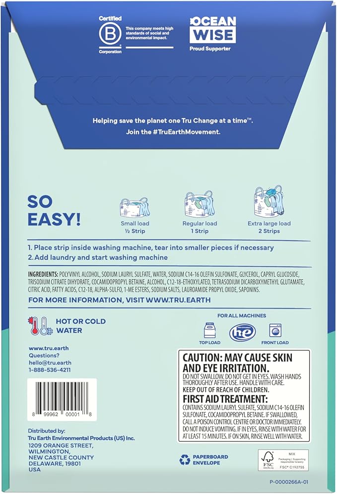 Tru Earth Compact Dry Laundry Detergent, Unscented