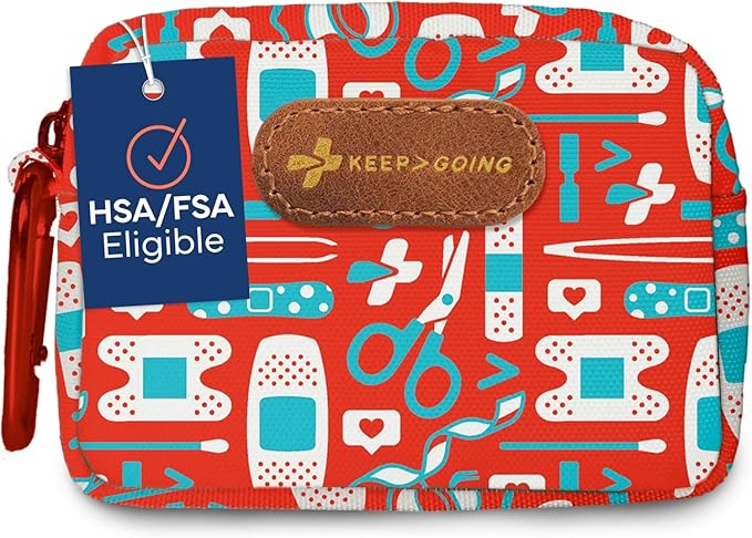 KeepGoing Small Travel First Aid Kit Kids – 60 Pc. Mini First Aid Kit