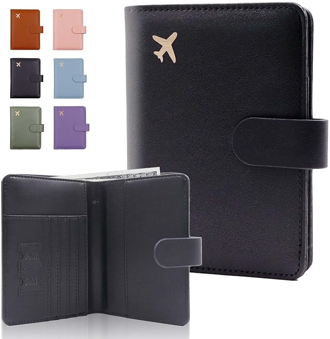 Melsbrinna Premium Leather Passport Holder Covers Case, Waterproof Rfid
