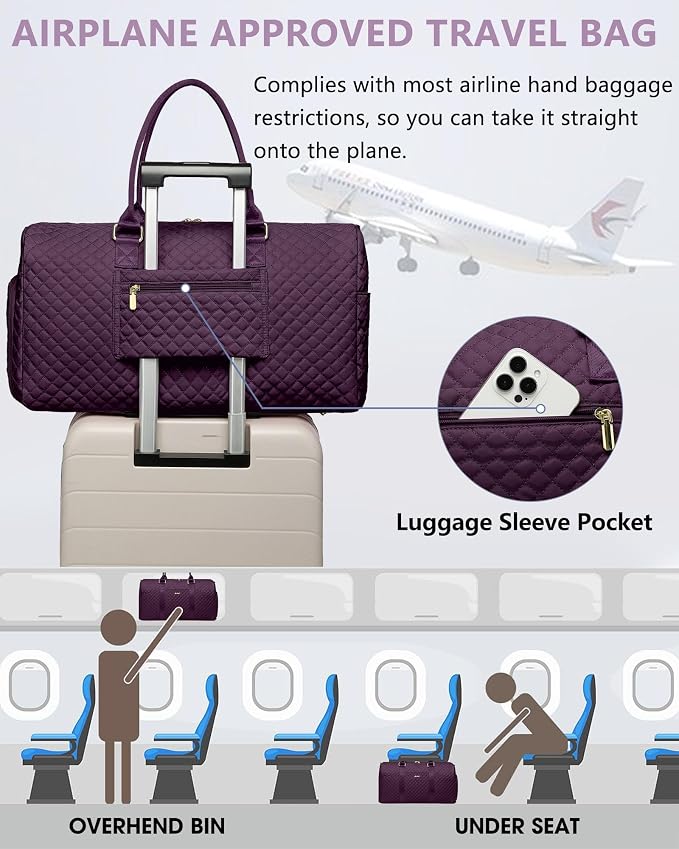 Women Duffle Weekender Travel Bag: Large Duffel Bags