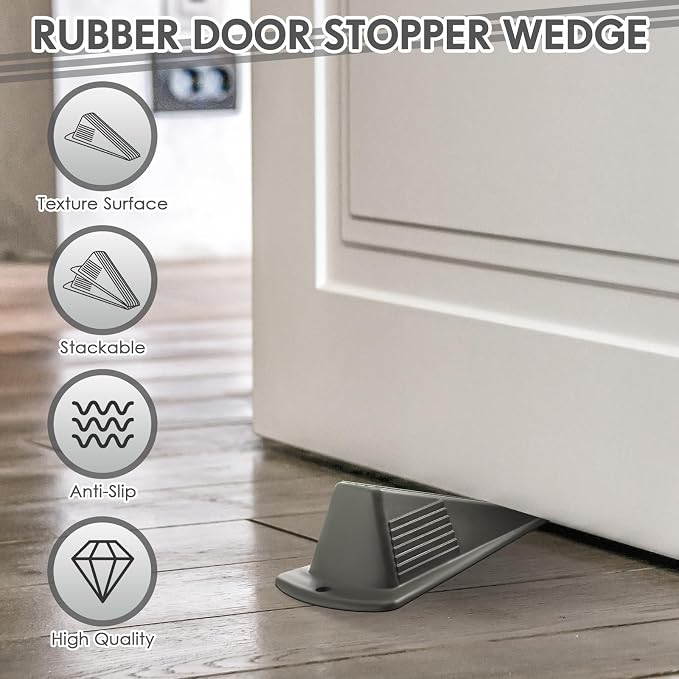 Frienda 2 Pcs Jumbo Door Stoppers Heavy Duty Door Stopper Tall up to 2inch Tall