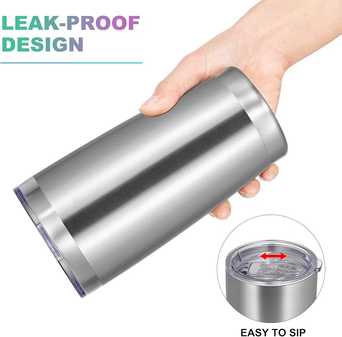 VEGOND 20oz Tumbler with Lid and Straw Stainless Steel Tumbler Cup Bulk Vacuum