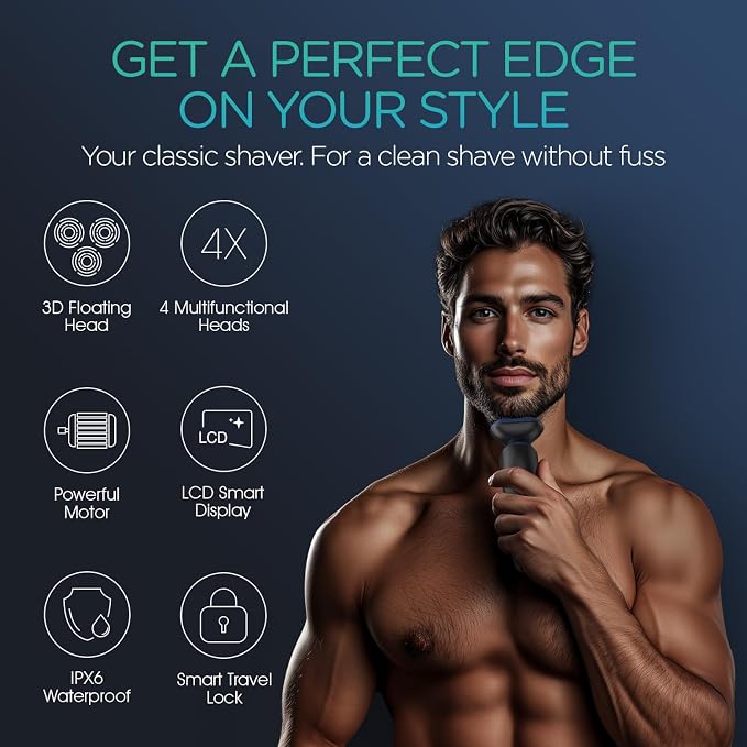 VOYOR Electric Razor for Men Cordless Shavers for Shaving