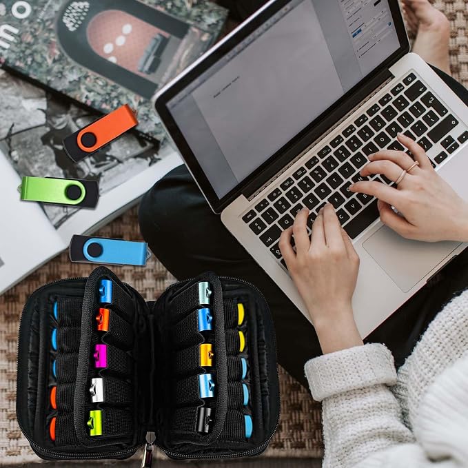 Flash Drive Case 20 Slots USB Storage Case JBOS USB Holder Storage Bag