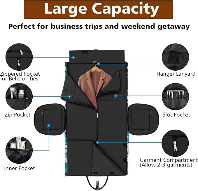Garment Bag for Travel Convertible Carry On Garment Bag Large Travel Duffel