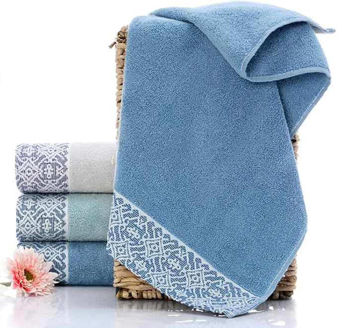 2 Pack Cotton Hand Towels, 100% Cotton Face Towels, Durable Highly Absorbent