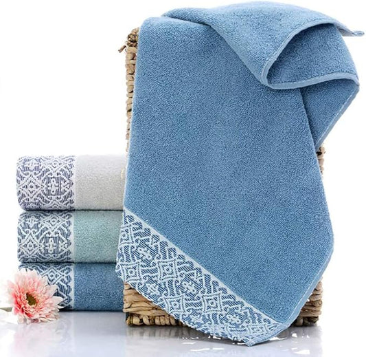 2 Pack Cotton Hand Towels, 100% Cotton Face Towels, Durable Highly Absorbent