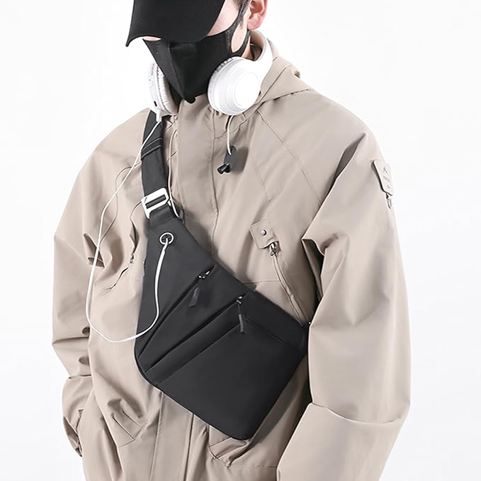 Anti Theft Crossbody Bags for Women Men, Slim Sling Bags