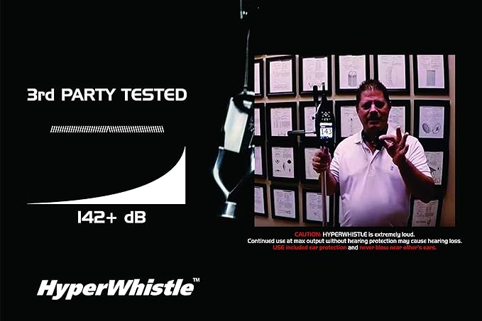 The Original Worlds Loudest Whistle up to 142db Loud, Very Long Range,