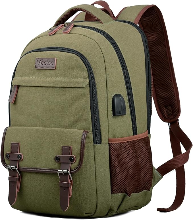 Mactso Canvas Travel Laptop Backpack