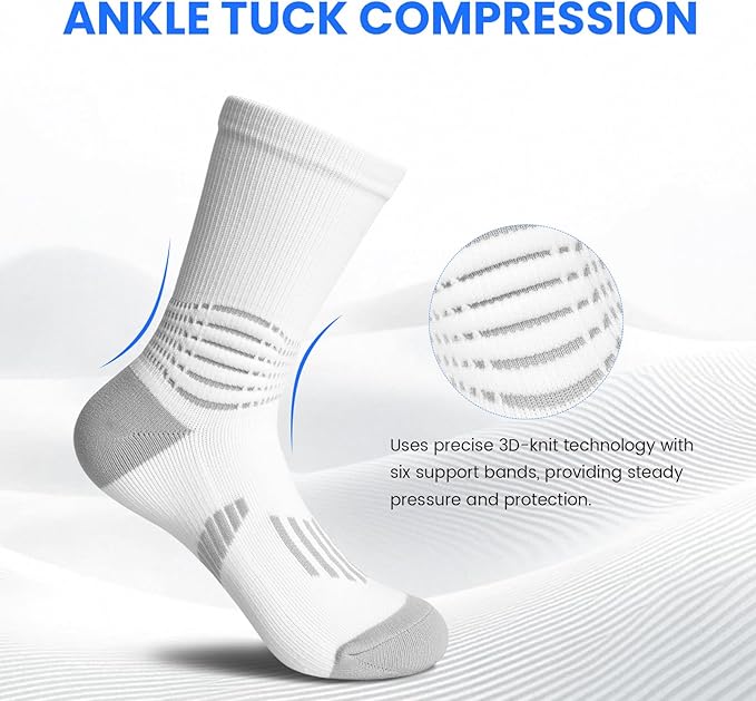 IRAMY Crew Compression Socks Athletic Running Socks