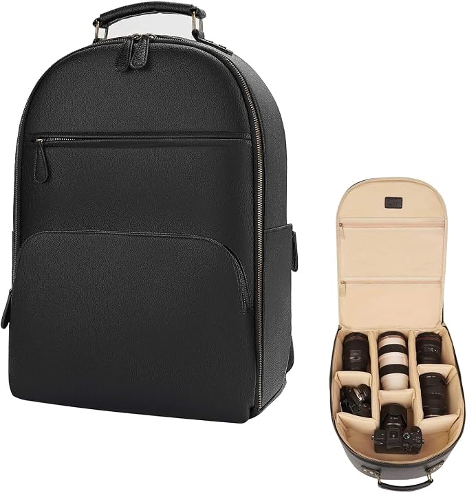 Camera Backpack Classic PU Leather