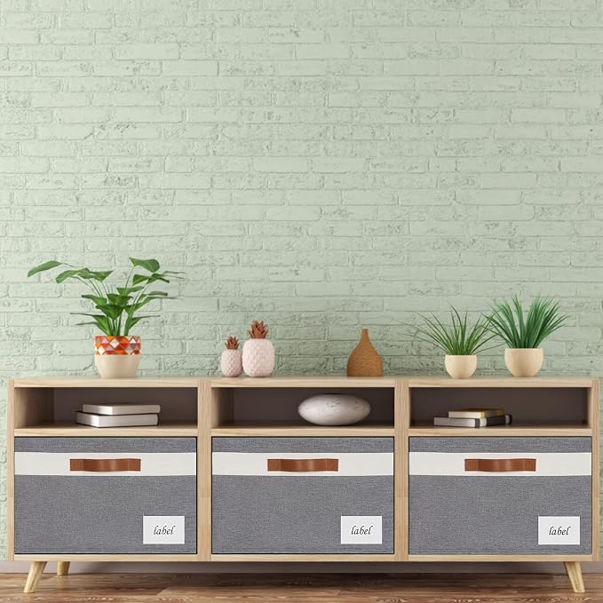 Large Storage Bins with Lids, Foldable Fabric Storage Baskets with Lids