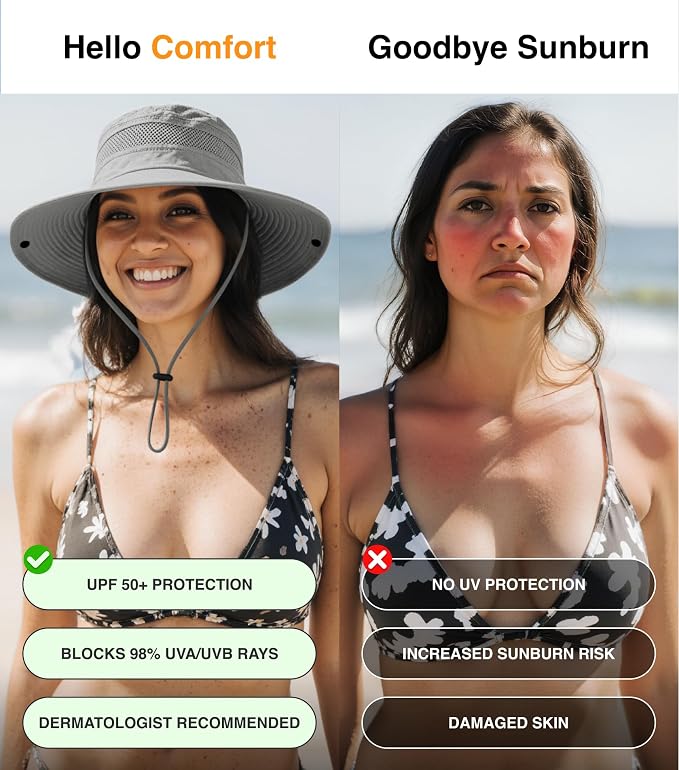 GearTOP Safari Sun Hat for Men and Sun Hats for Women UV Protection UPF 50+
