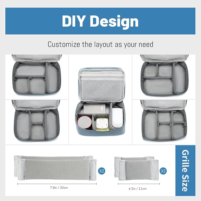 Lanola Electronic Accessories Case, Electronics Travel Organizer, Portable