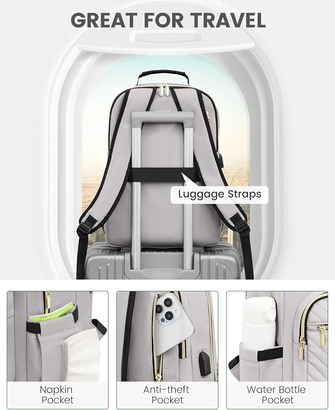 LOVEVOOK Laptop Backpack Purse for Women, Work Travel Computer Bags, College
