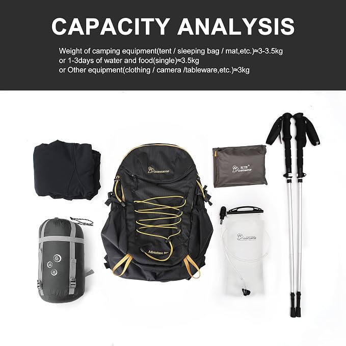MOUNTAINTOP Hiking Backpack, 30L Camping Backpack, Men Women Hiking Daypack