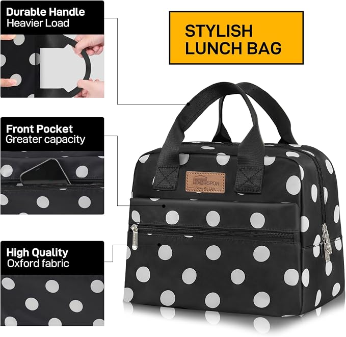 HOMESPON Insulated Lunch Bag for Women Men Lunch Box Cooler Lunch Tote for Work