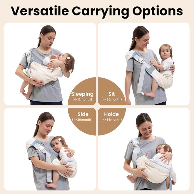 Baby Carrier Newborn to Toddler, Baby Sling Carrier, Toddler Carrier 25-60 lbs