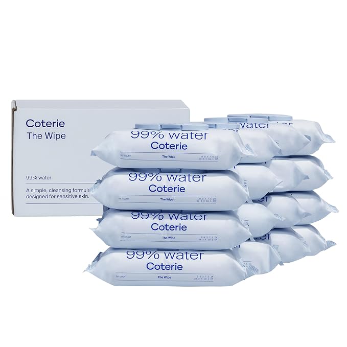 Coterie Baby Wipes for Sensitive Skin, Plant-Based and Plastic-Free Fibers