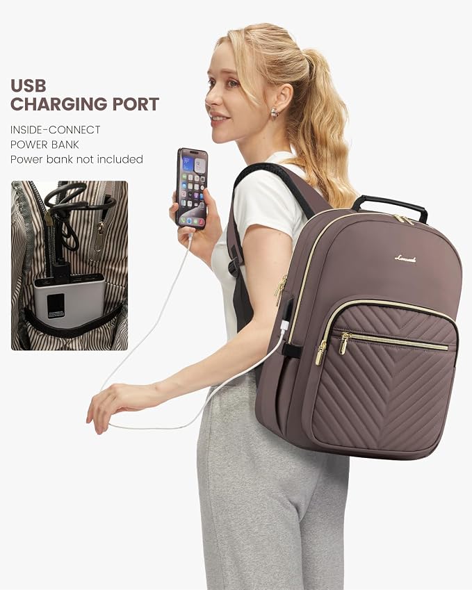 LOVEVOOK Laptop Backpack for Women, Large Capacity Travel Computer Work Bag