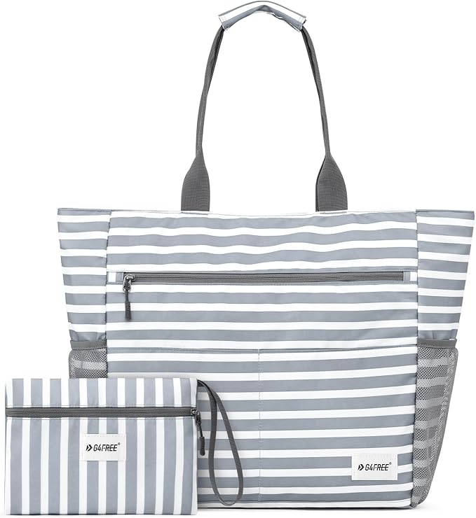 G4Free Beach Bag, Waterproof Sandproof Beach Tote Bag, Large Capacity Foldable