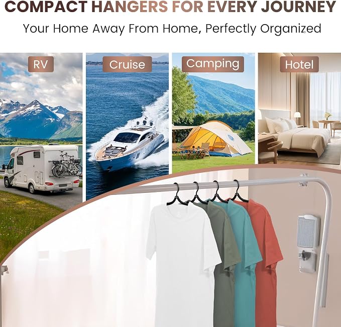20 Pack Foldable Travel Hangers
