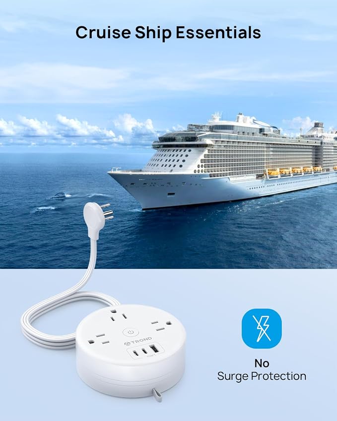 TROND Flat Plug Power Strip