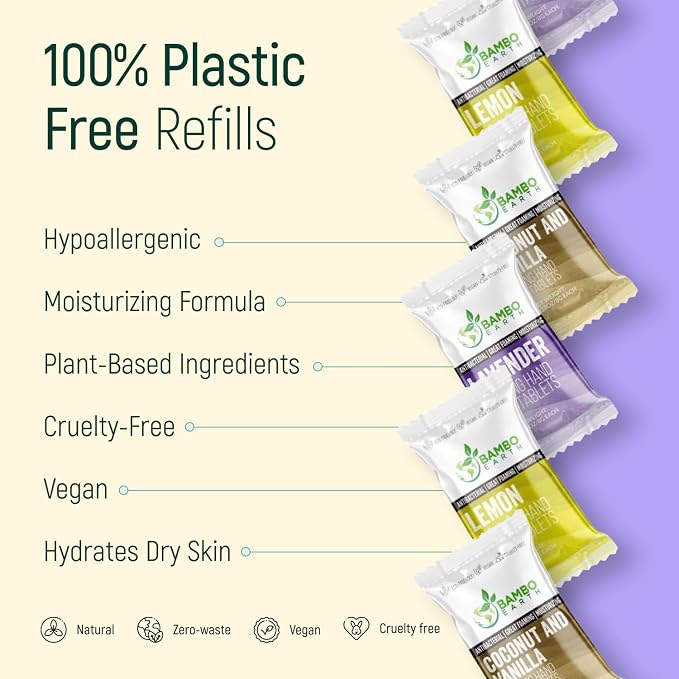 18 Pack Natural Foaming Hand Soap Tablets