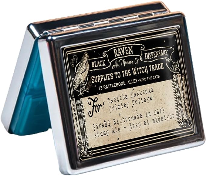 Silver Vintage Pill Box 7 Day Metal Pill Box