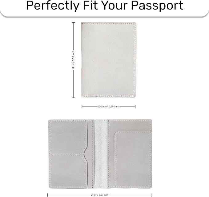 HIFA Leather Passport Holder, Handmade Passport Cover