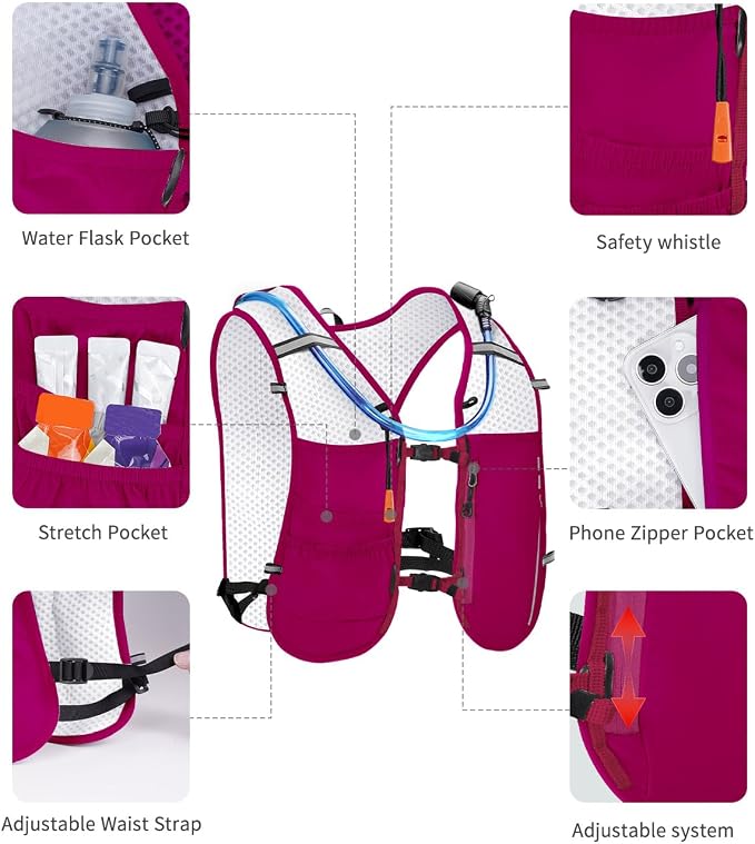 ECOHUB Running Hydration Vest Backpack, Lightweight Breathable Pack