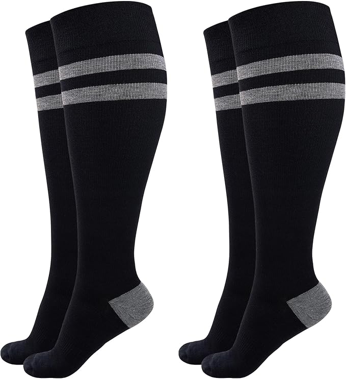 Momcozy Compression Socks for Women Wide Calf, 15-20mmHg Knee High Support