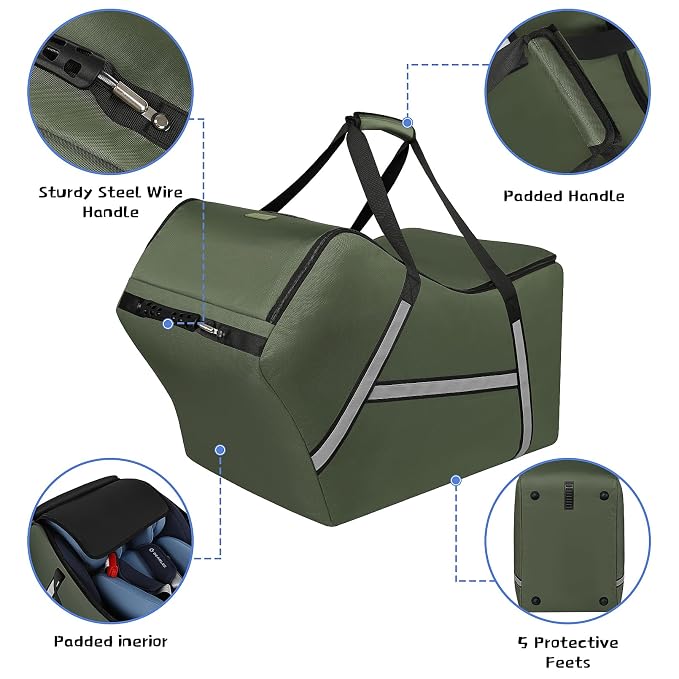 Infant Car Seat Travel Bag for Airplane Compatible