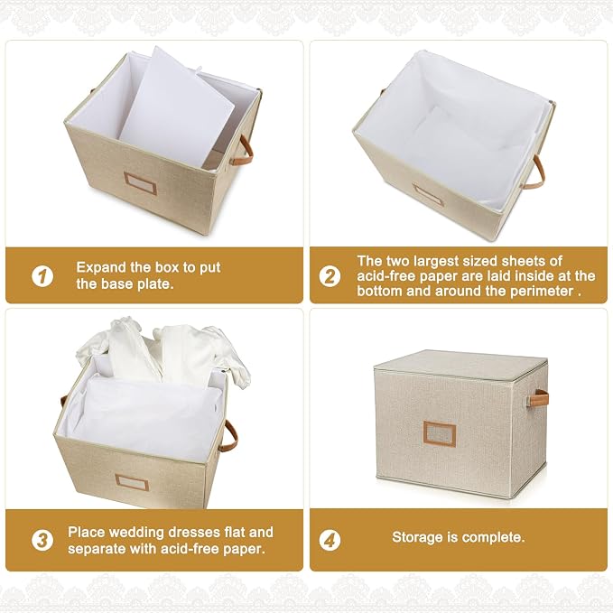 Lukeline Wedding Dress Storage Box, Wedding Dress Preservation Box