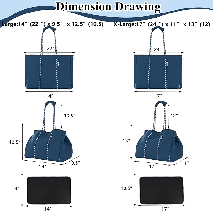 QOGiR Neoprene Multipurpose Beach Bag Tote