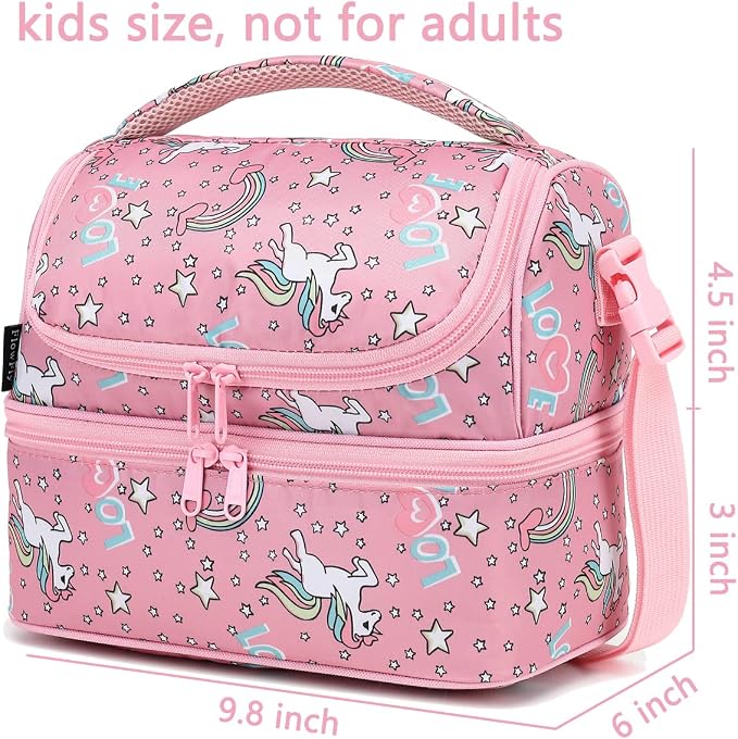 FlowFly Double Decker Cooler Insulated Lunch Bag Large Tote