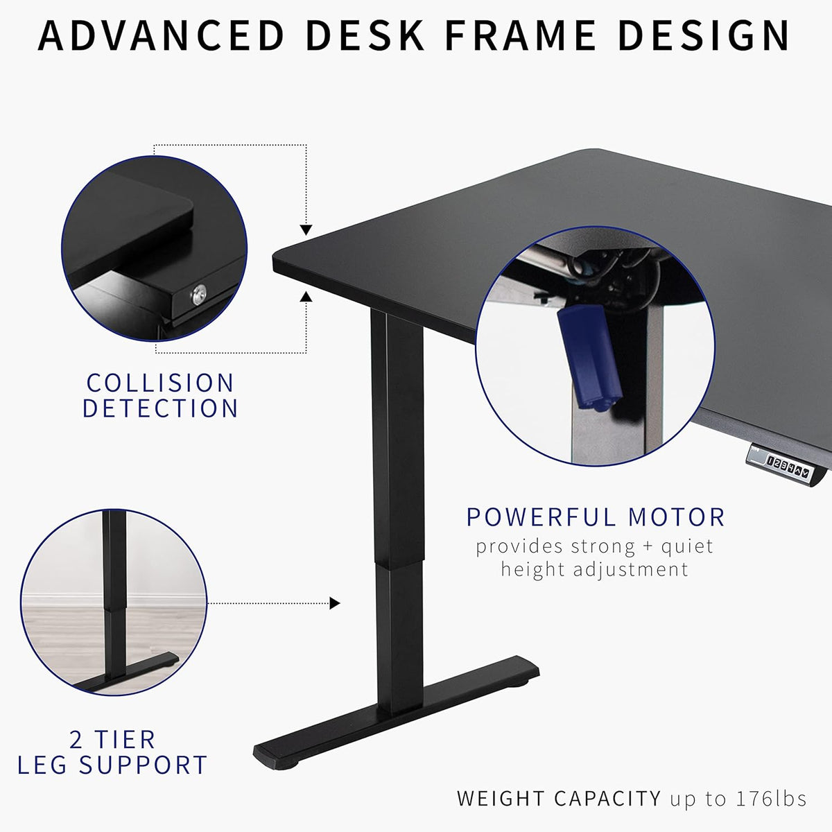 VIVO Electric 48 x 30 in Standing Desk, Memory Height Adjustment, 1B Series, One-Piece Dark Walnut Top, Gray Frame, DESK-KIT-1G5D
