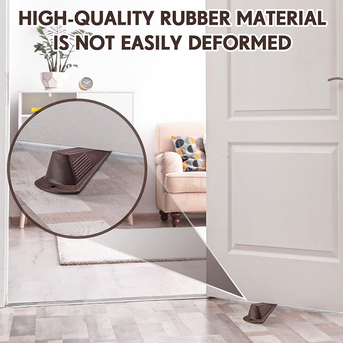 Frienda 2 Pcs Jumbo Door Stoppers Heavy Duty Door Stopper Tall up to 2inch Tall