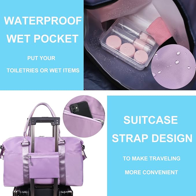 Travel Duffle Bag, Waterproof Sport Tote Gym Bag
