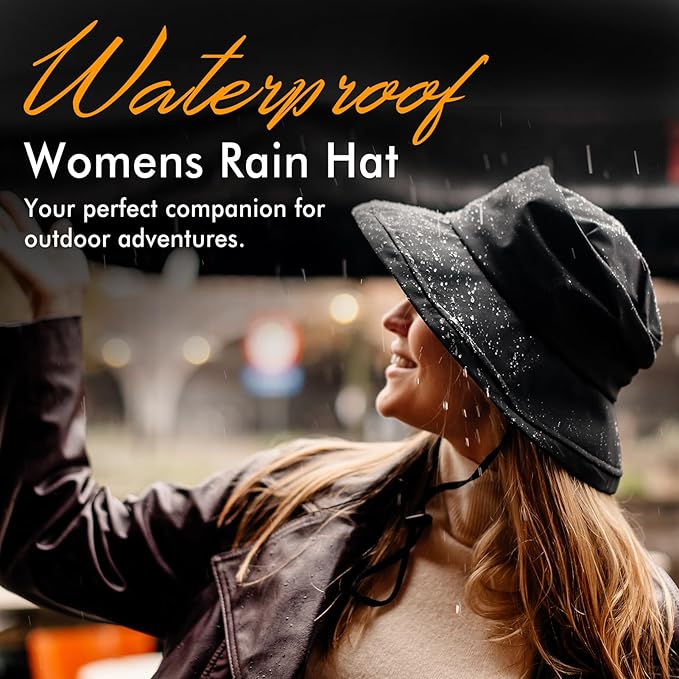 Comhats Rain Hat for Women Waterproof Wide Brim Sun Hats for Ladies UV