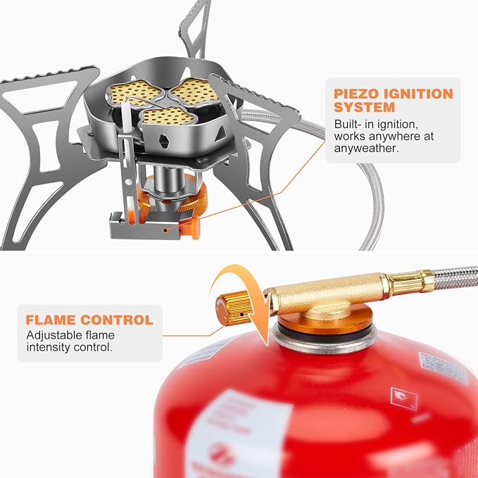 WADEO 6800W Windproof Camping Stove, Backpacking Stove