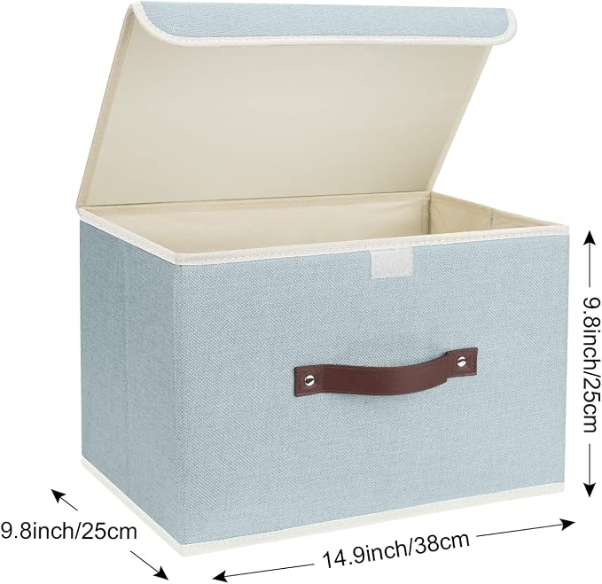 TYEERS Collapsible Storage Boxes, Washable Fabric Storage Bins